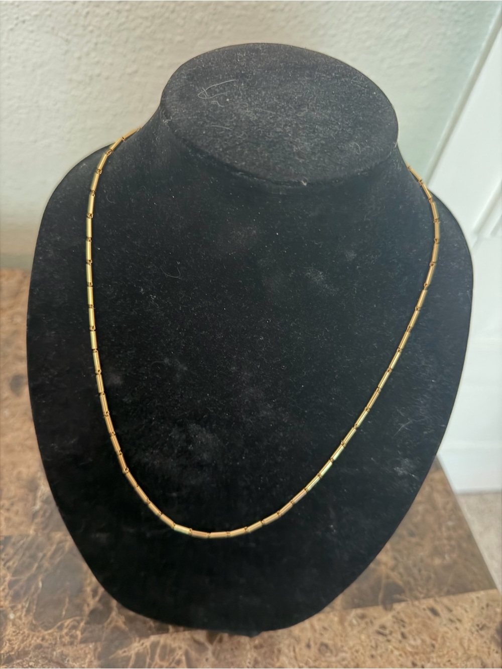 Classic Gold Tube Link Necklace - Women's Jewelry 23”